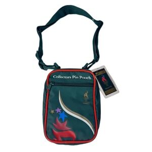 Vintage 1996 Atlanta Olympic Games Collectors Pin Pouch Green with 7 Pins NWT